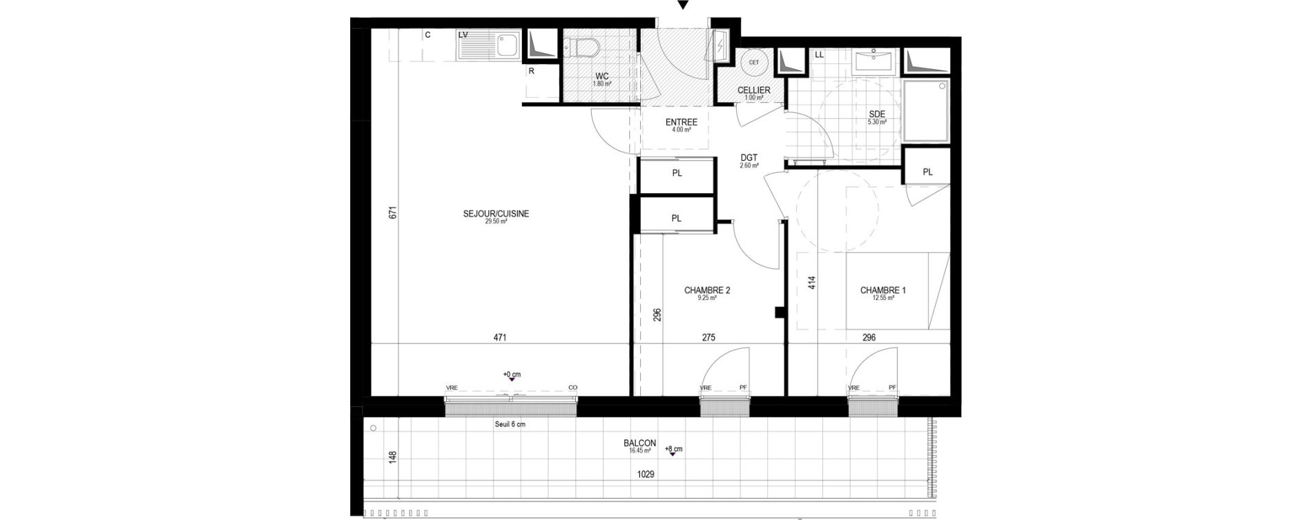 Appartement T3 de 66,00 m2 &agrave; Pornichet L hippodrome