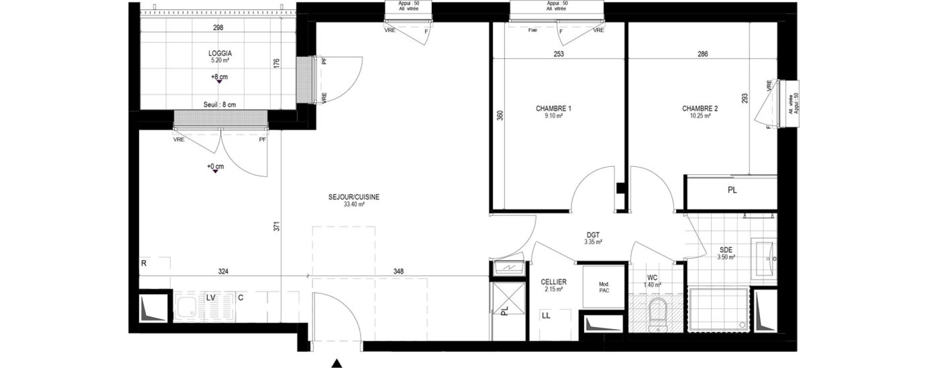 Appartement T3 de 63,15 m2 &agrave; Pornichet L hippodrome