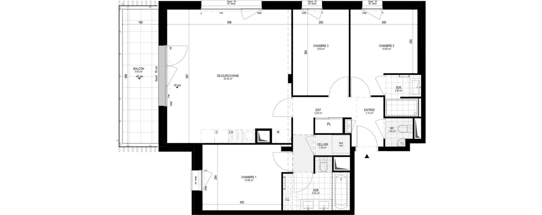 Appartement T4 de 83,00 m2 &agrave; Pornichet L hippodrome
