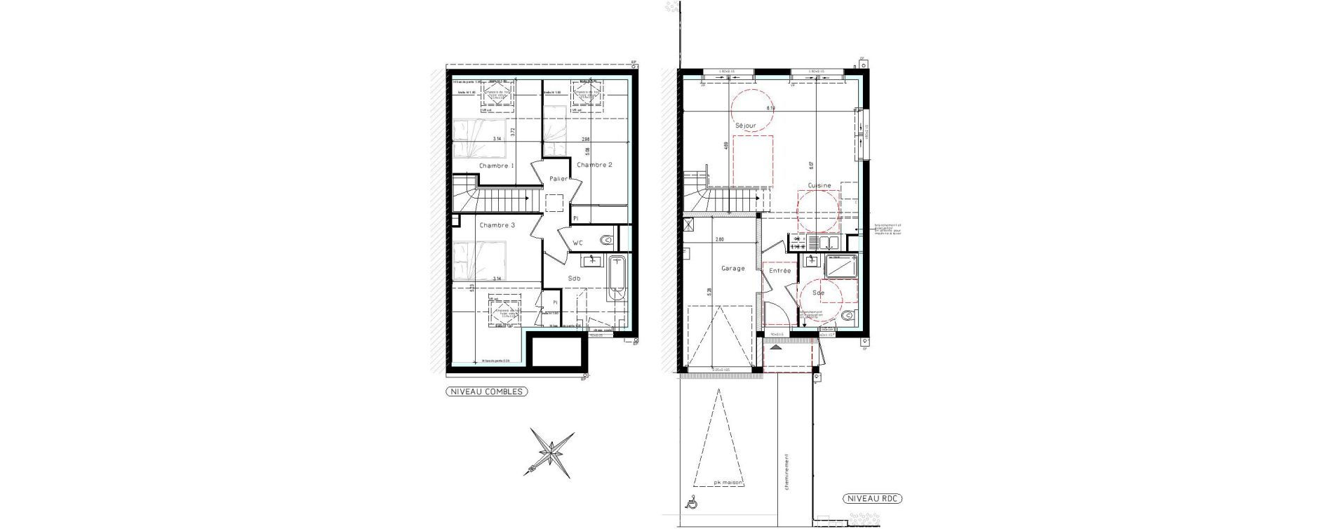 Maison T4 de 84,25 m2 &agrave; Pornichet Centre