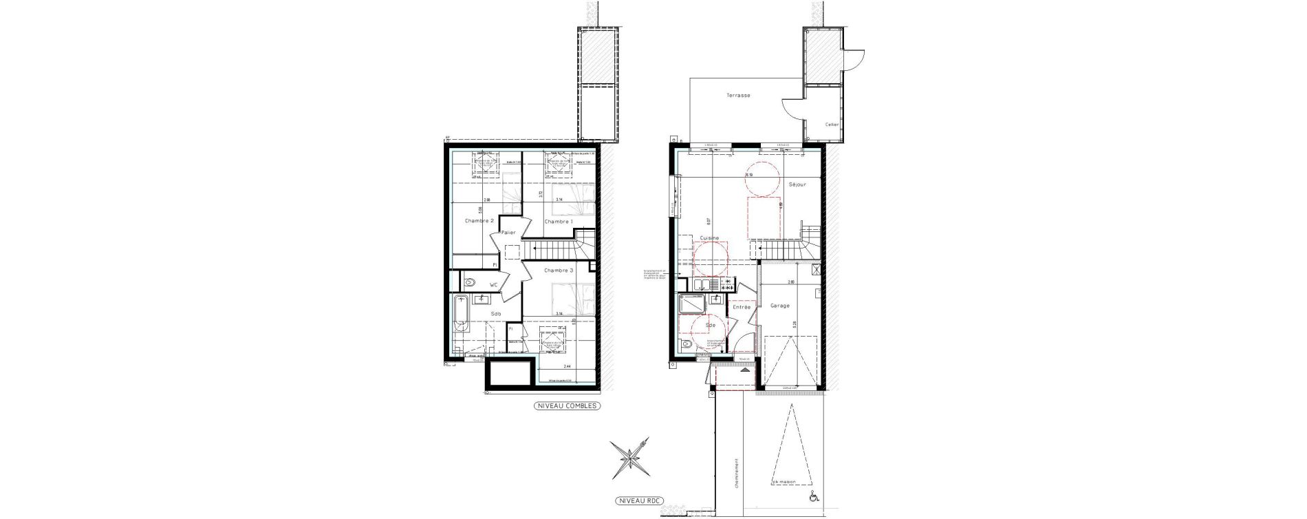 Maison T4 de 84,25 m2 &agrave; Pornichet Centre
