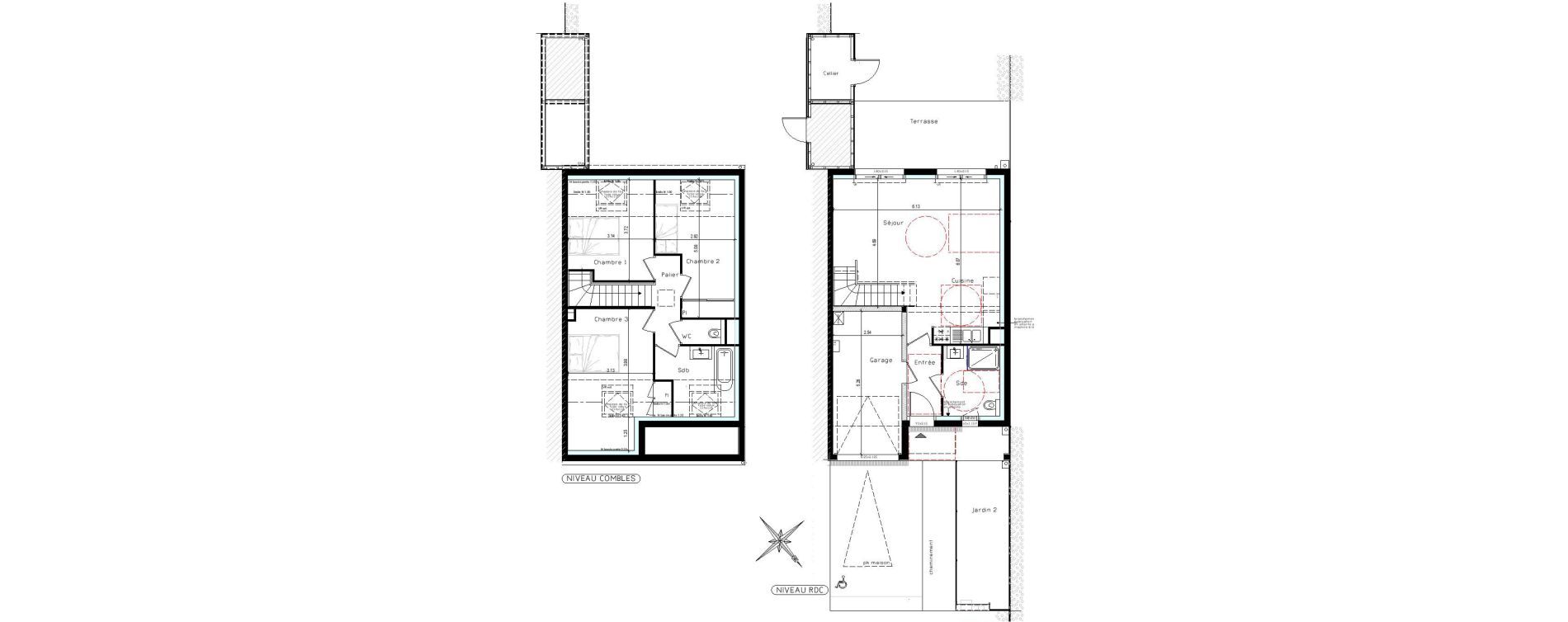 Maison T4 de 83,75 m2 &agrave; Pornichet Centre