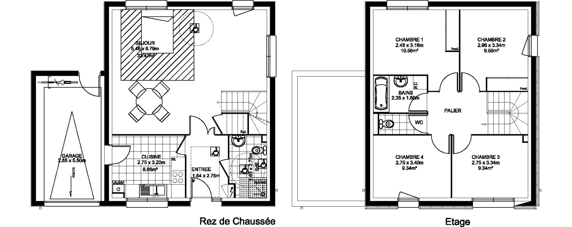 Maison T5 de 103,50 m2 &agrave; Pornichet Centre