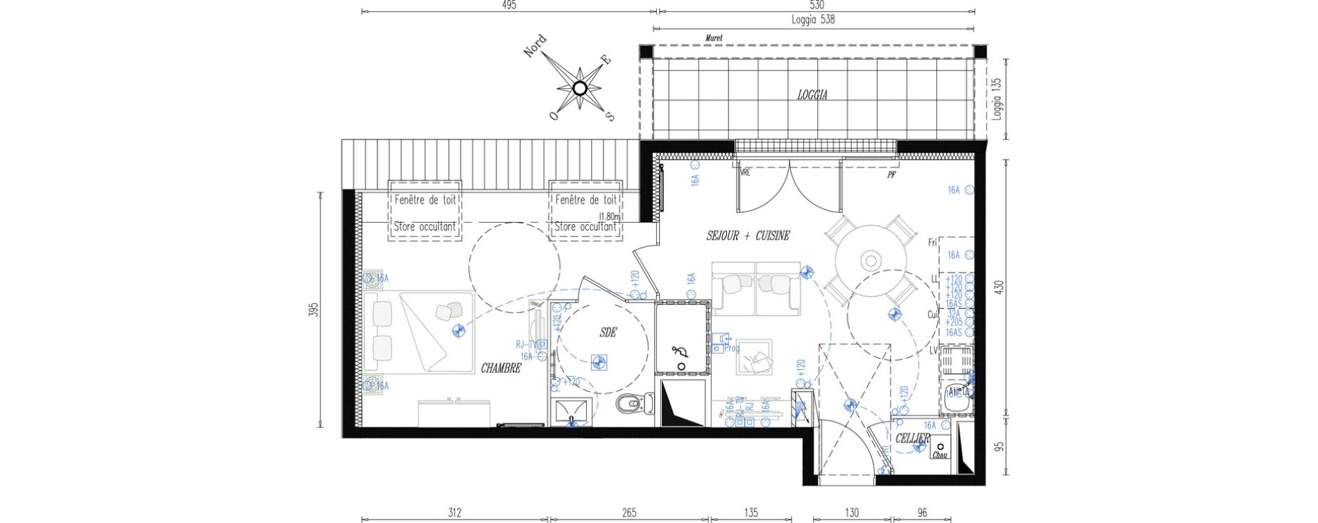 Appartement T2 de 41,30 m2 &agrave; Port-Saint-P&egrave;re Port st pere