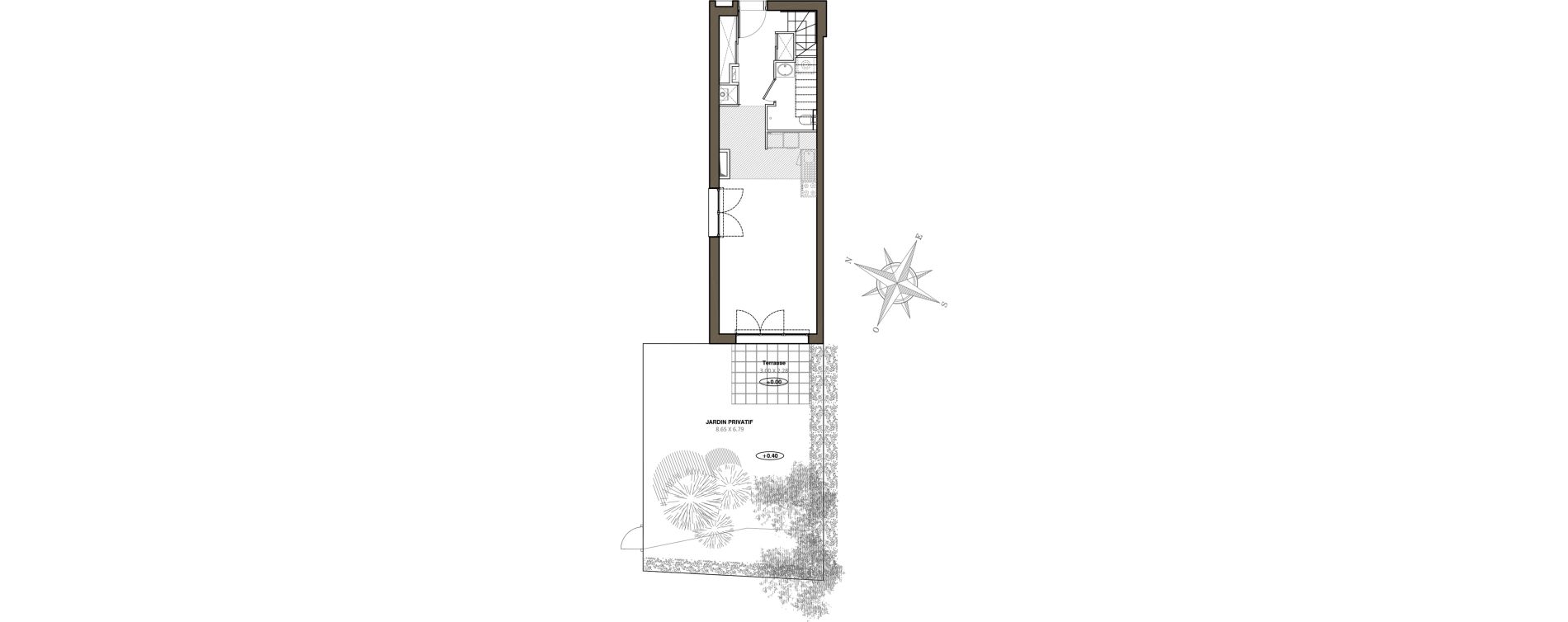 Appartement T4 de 80,20 m2 &agrave; Rez&eacute; La houssais