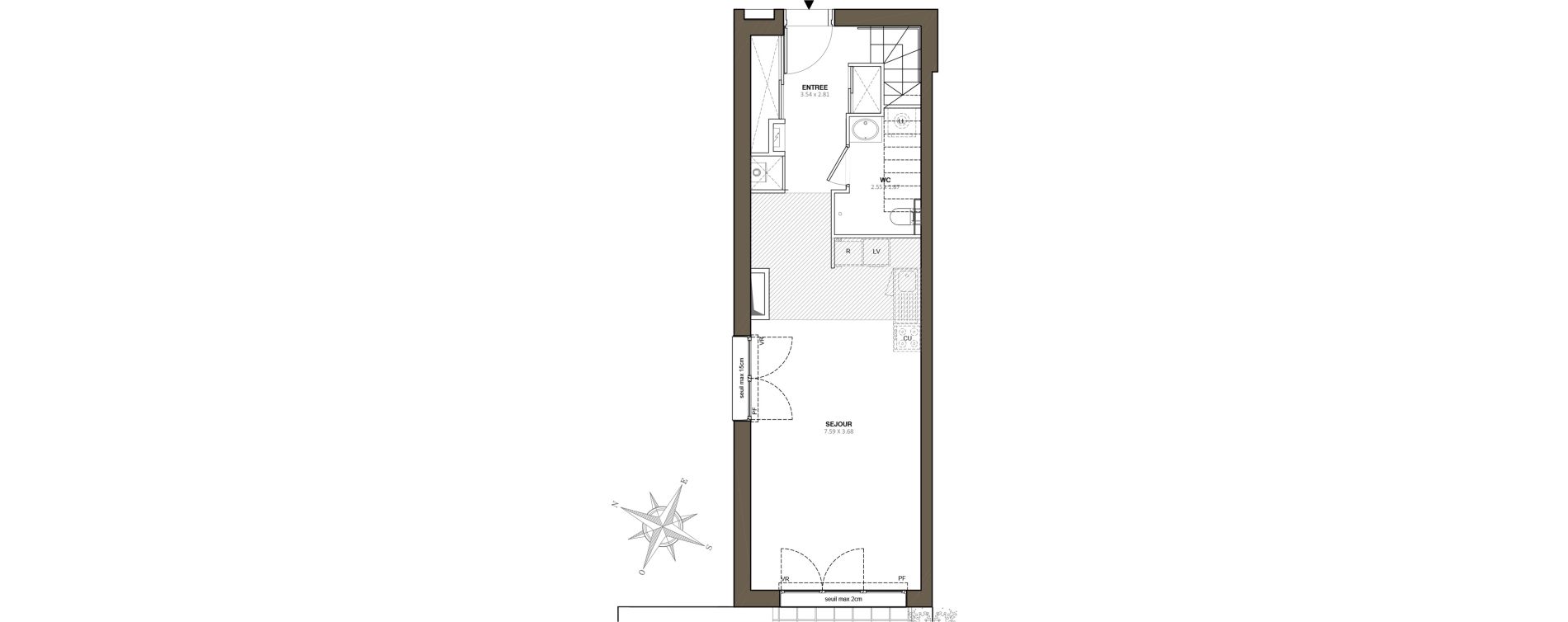 Appartement T4 de 80,20 m2 &agrave; Rez&eacute; La houssais