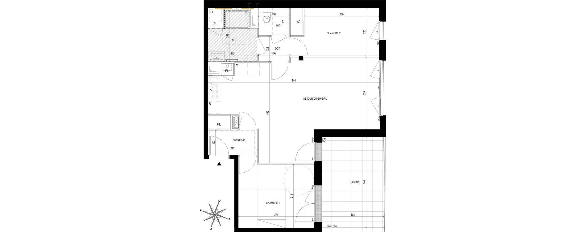 Appartement T3 de 67,05 m2 &agrave; Saint-Brevin-Les-Pins L oc&eacute;an