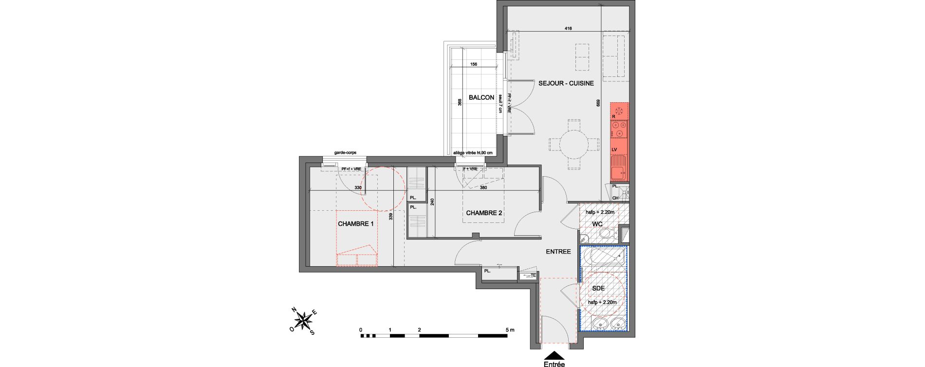 Appartement T3 de 65,55 m2 &agrave; Saint-Herblain Centre