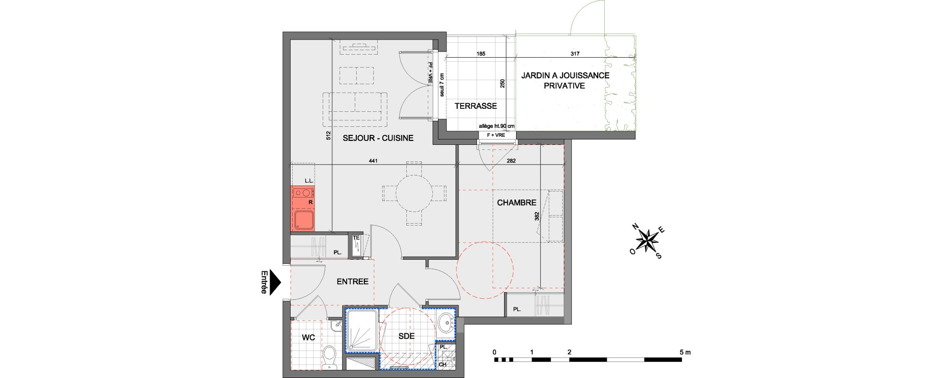 Appartement T2 de 48,55 m2 &agrave; Saint-Herblain Centre