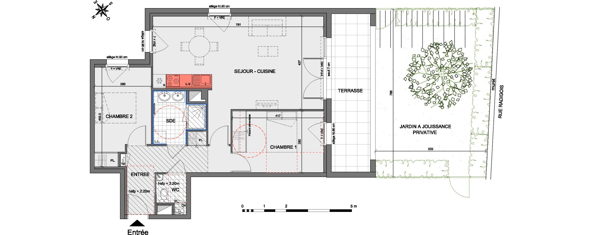 Appartement T3 de 70,45 m2 &agrave; Saint-Herblain Centre
