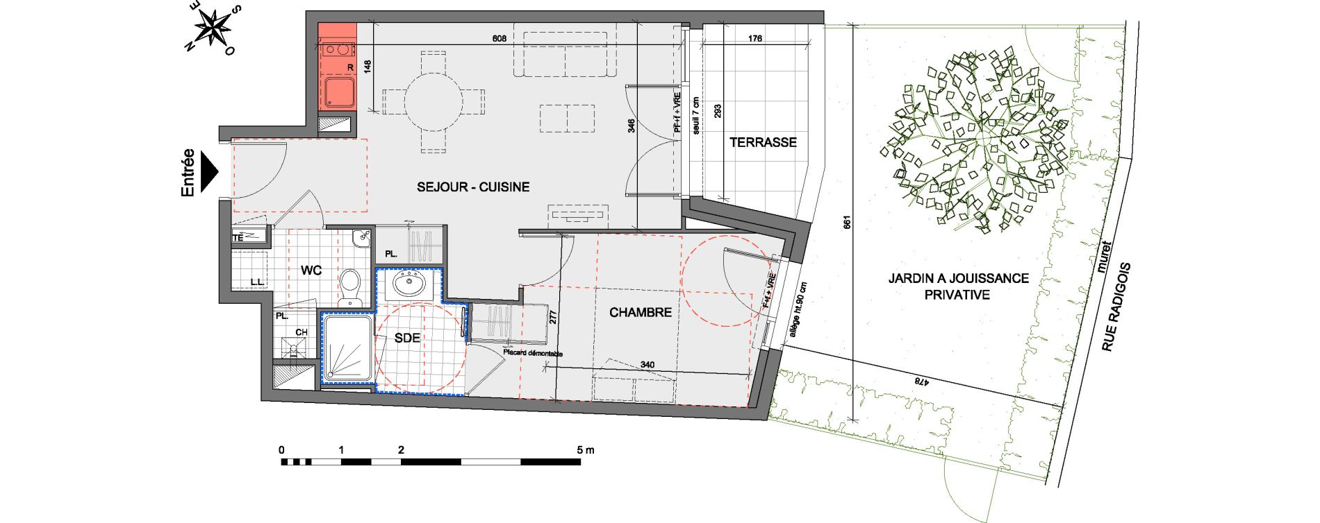 Appartement T2 de 45,10 m2 &agrave; Saint-Herblain Centre