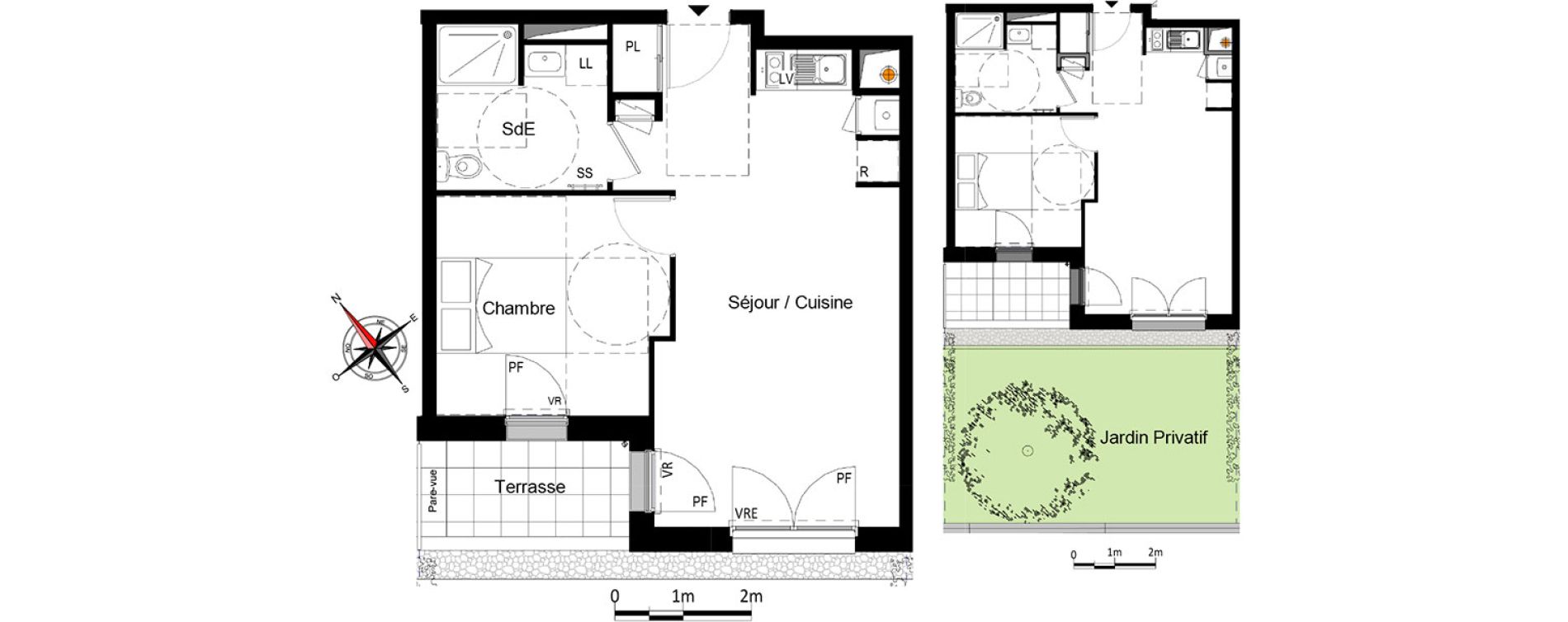 Appartement T2 de 42,20 m2 &agrave; Saint-Herblain Centre