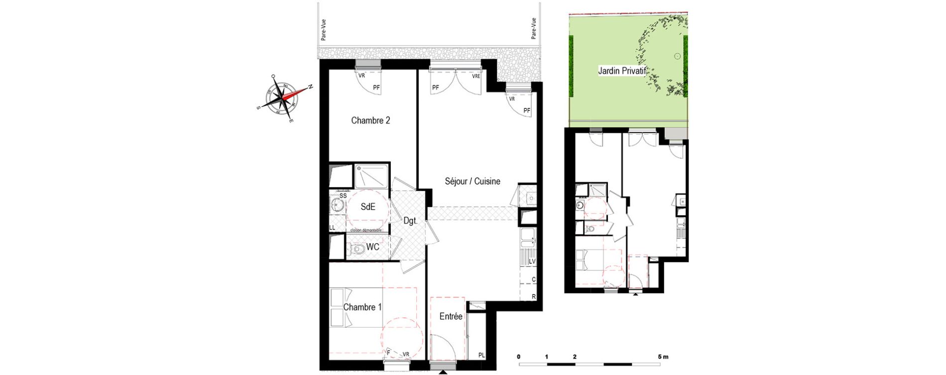 Appartement T3 de 66,90 m2 &agrave; Saint-Herblain Centre