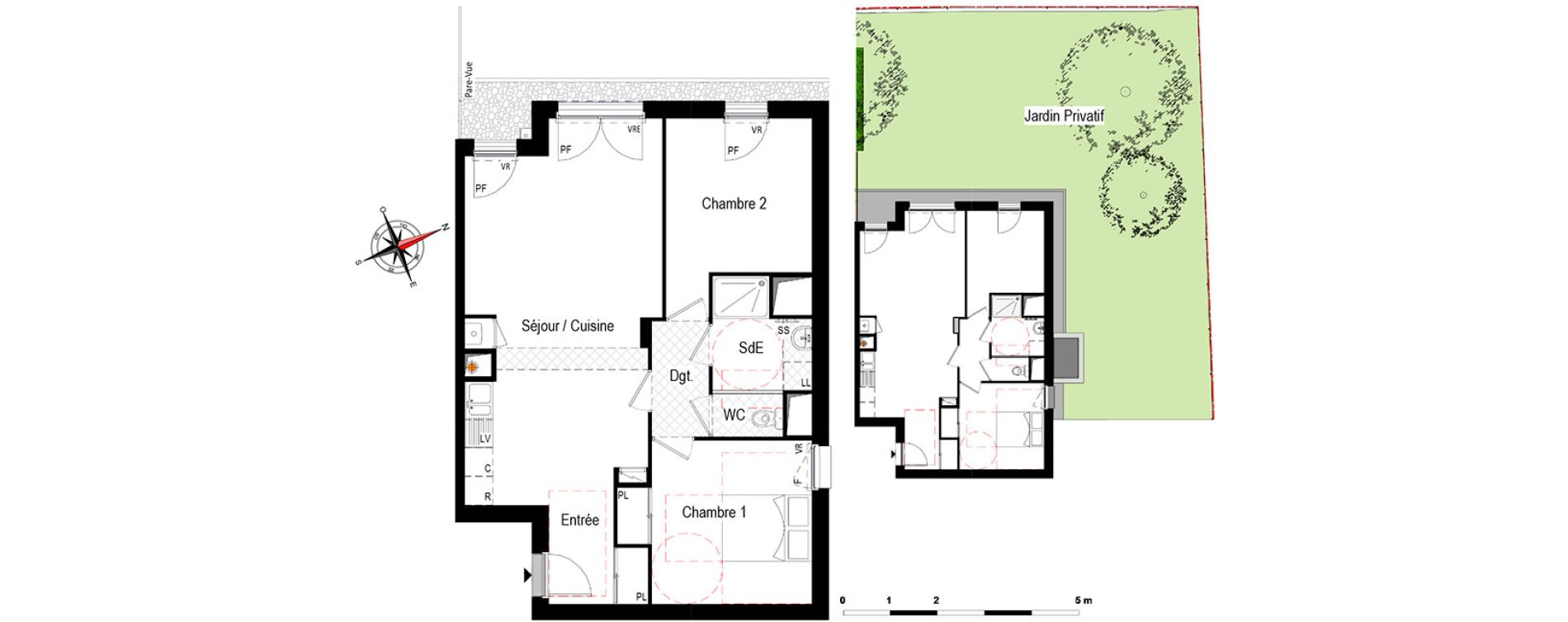 Appartement T3 de 66,80 m2 &agrave; Saint-Herblain Centre