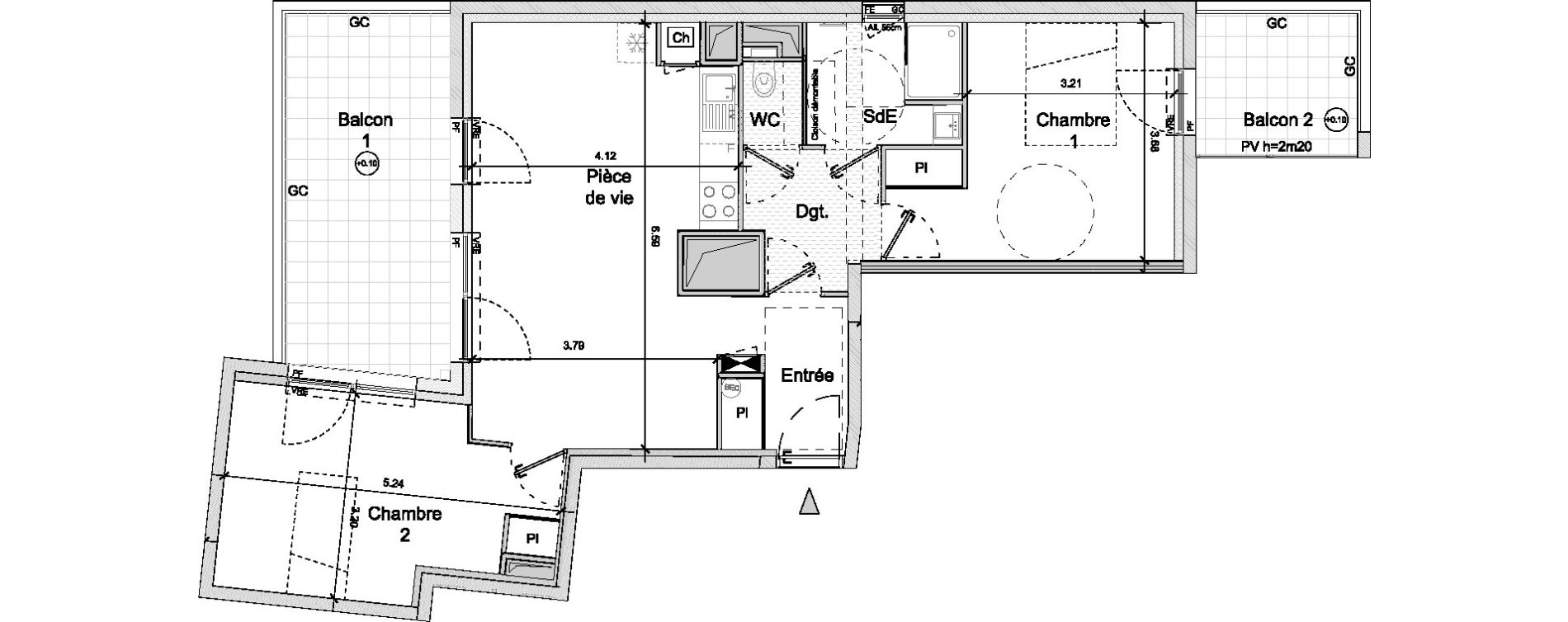 Appartement T3 de 67,30 m2 &agrave; Saint-Herblain Nord - beaus&eacute;jour