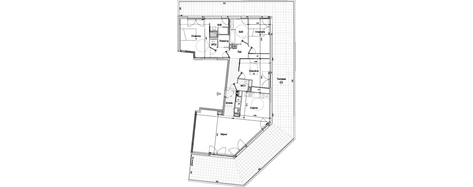 Appartement T4 de 118,30 m2 &agrave; Saint-Herblain Nord - beaus&eacute;jour