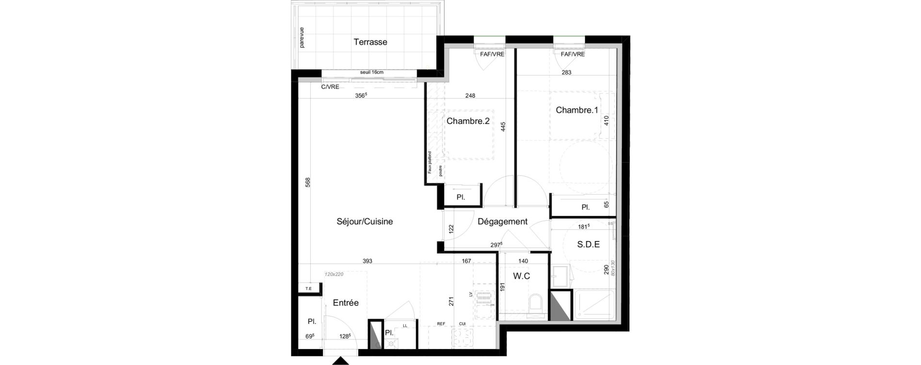 Appartement T3 de 66,45 m2 &agrave; Saint-Herblain La bouvardiere