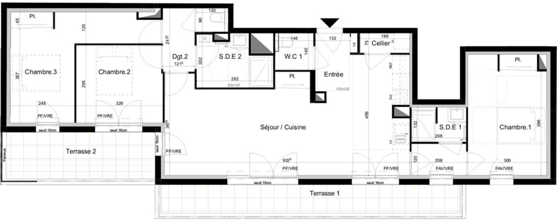 Appartement T4 de 92,05 m2 &agrave; Saint-Herblain La bouvardiere