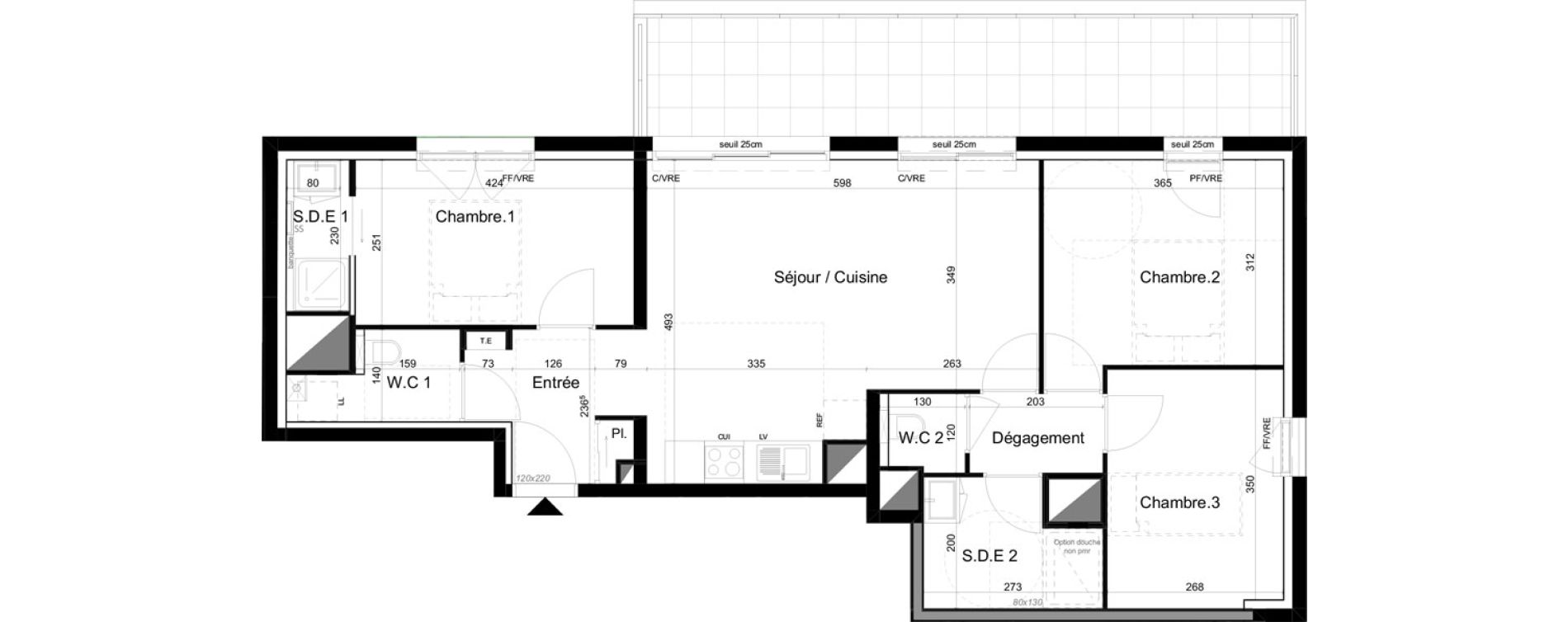 Appartement T4 de 75,96 m2 &agrave; Saint-Herblain La bouvardiere