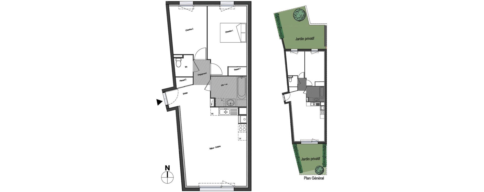 Appartement T3 de 64,11 m2 &agrave; Saint-Herblain L orvasserie