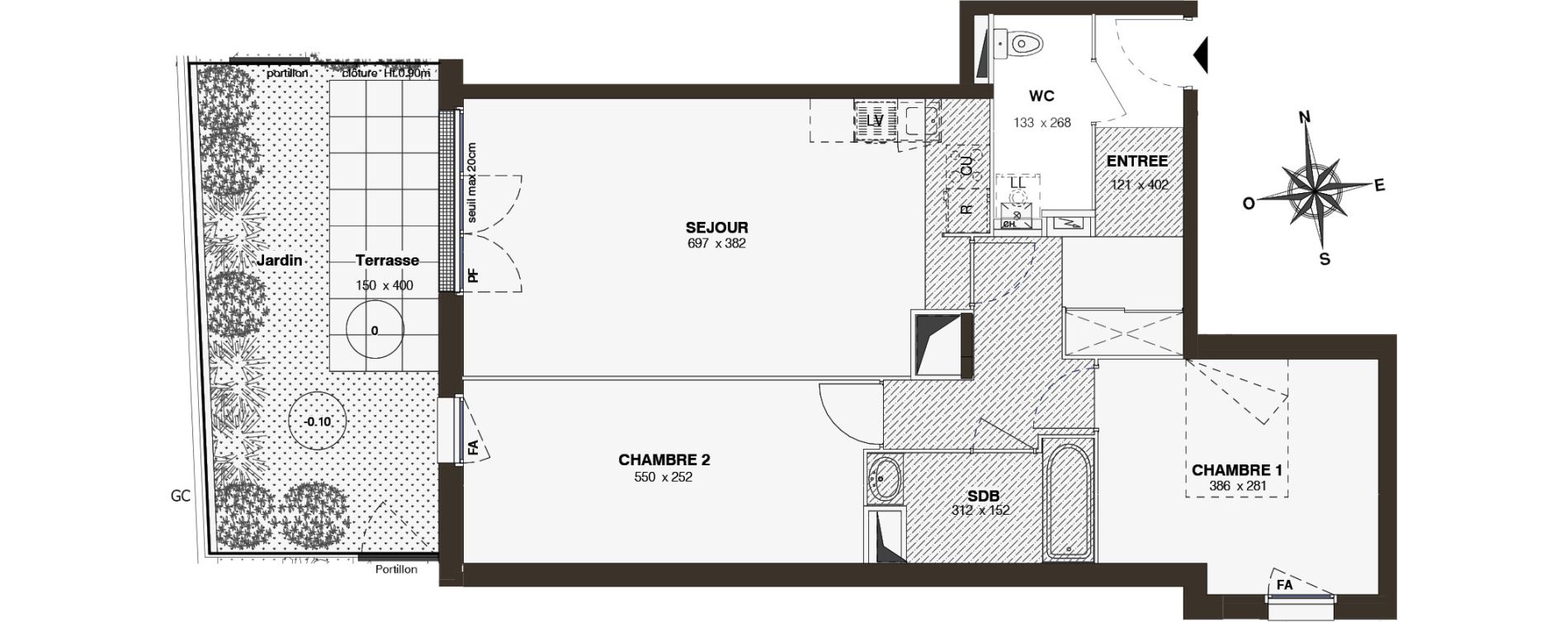 Appartement T3 de 71,90 m2 &agrave; Saint-Herblain Bellevue