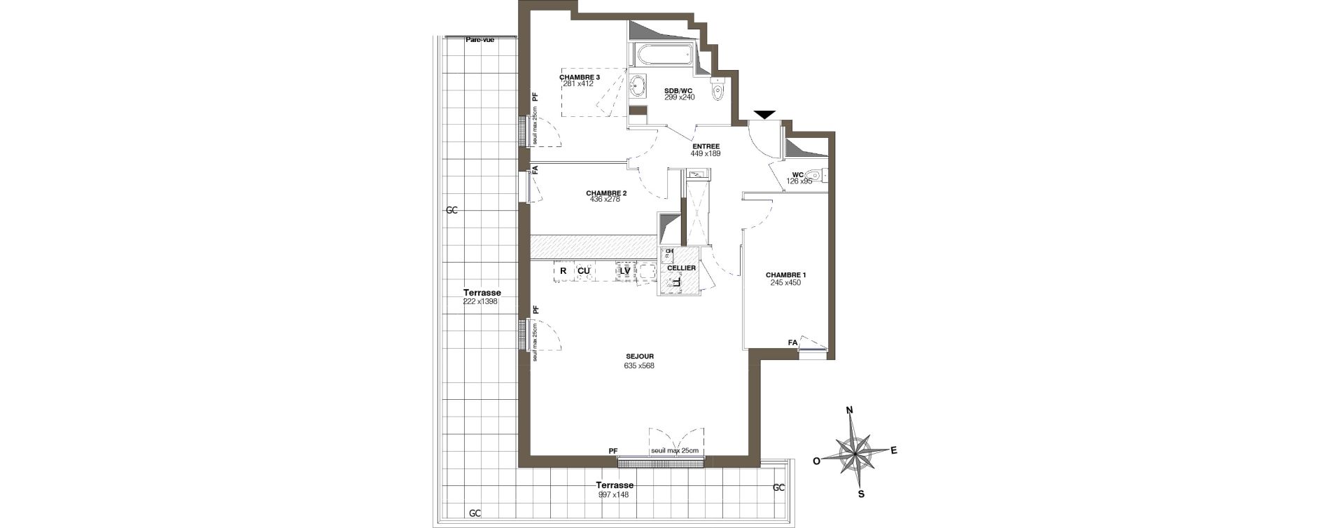 Appartement T4 de 87,23 m2 &agrave; Saint-Herblain Bellevue