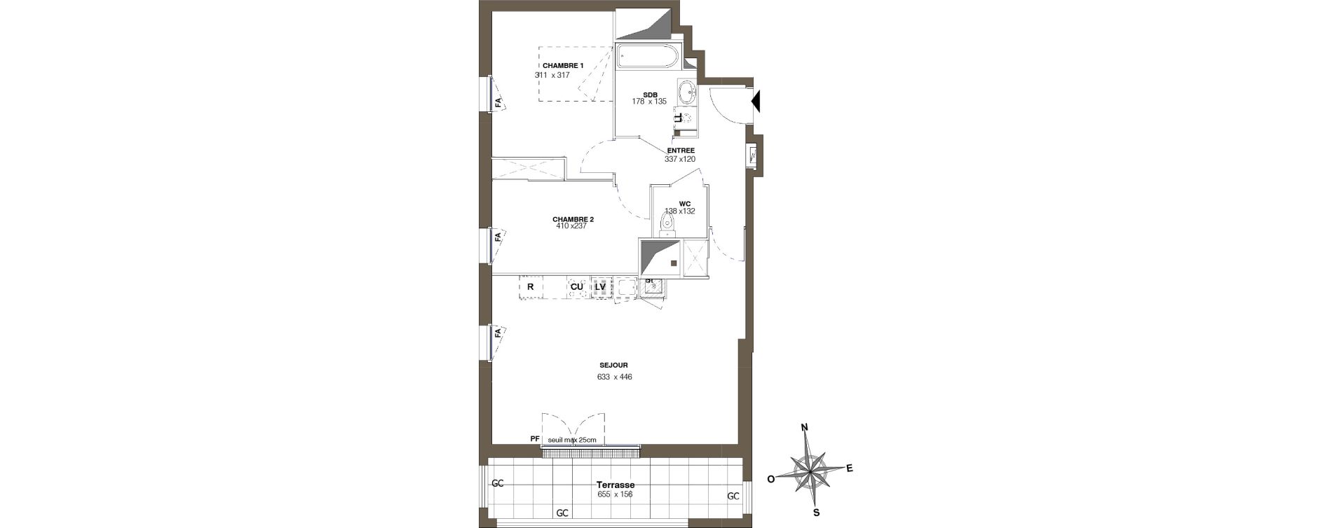 Appartement T3 de 65,41 m2 &agrave; Saint-Herblain Bellevue