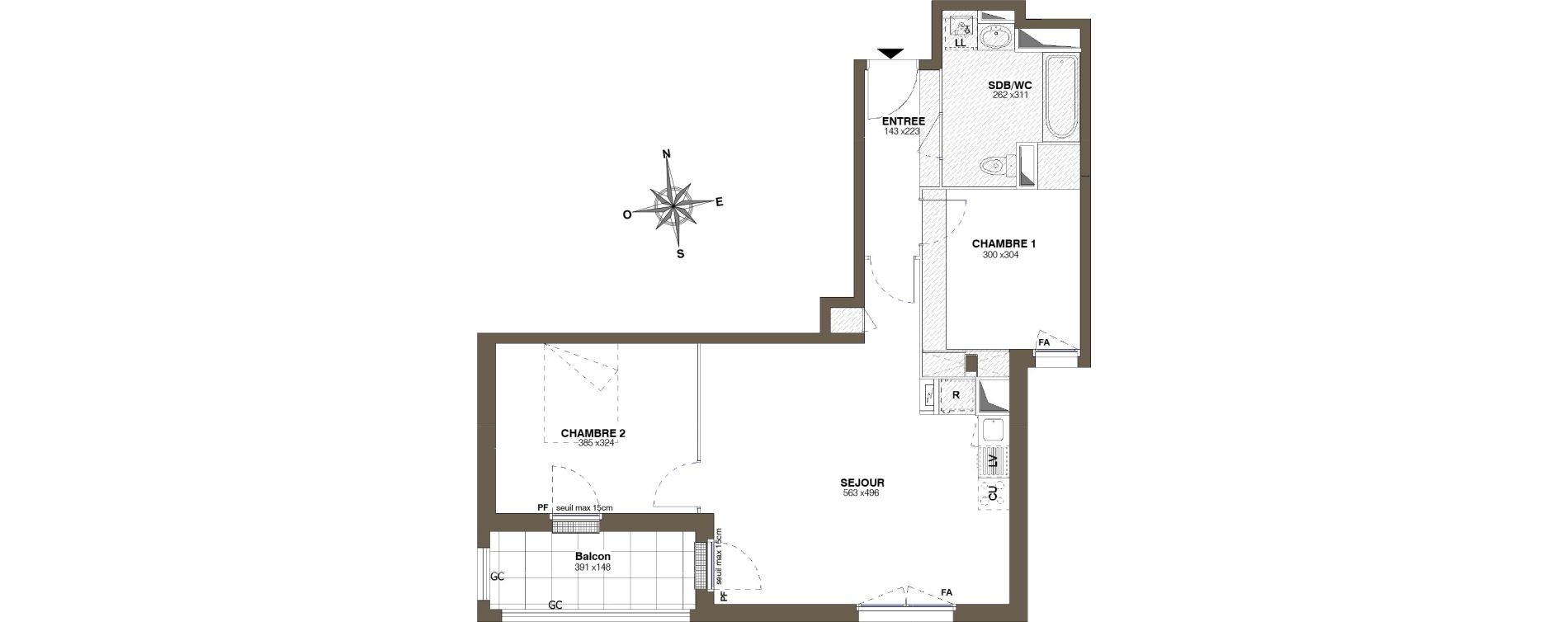 Appartement T3 de 63,00 m2 &agrave; Saint-Herblain Bellevue