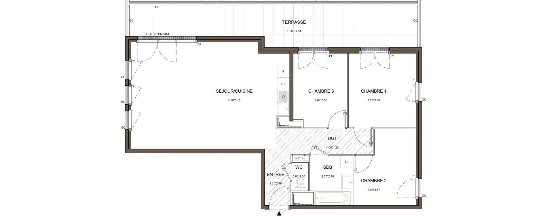 Appartement T4 de 82,02 m2 &agrave; Saint-Herblain Nord - beaus&eacute;jour