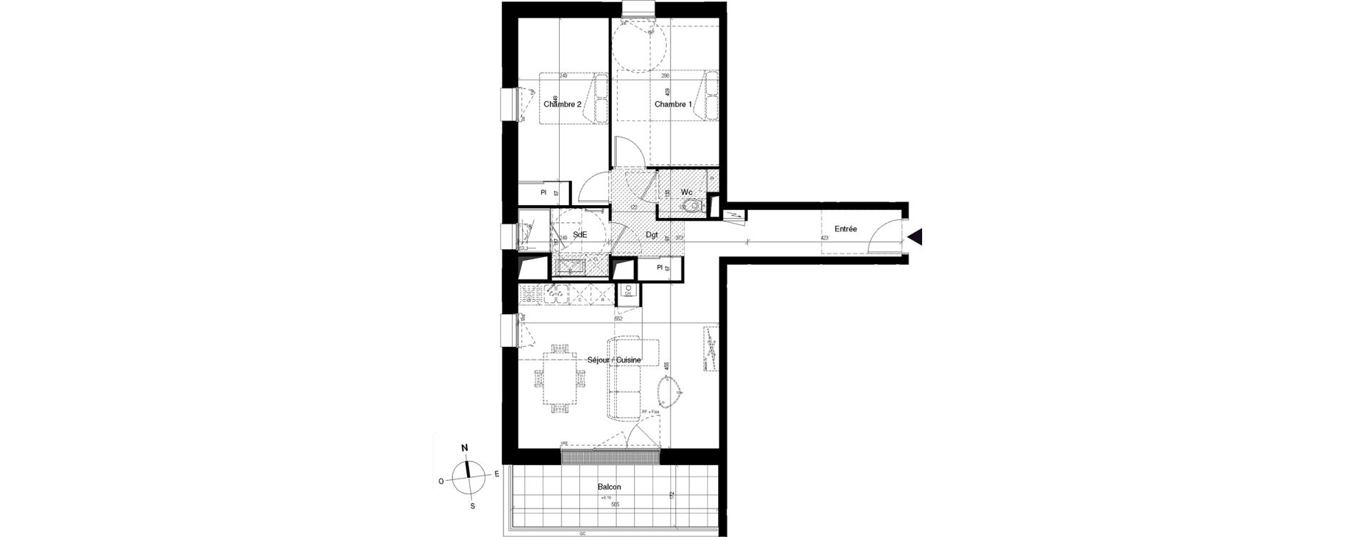 Appartement T3 de 68,33 m2 &agrave; Saint-Herblain Bellevue