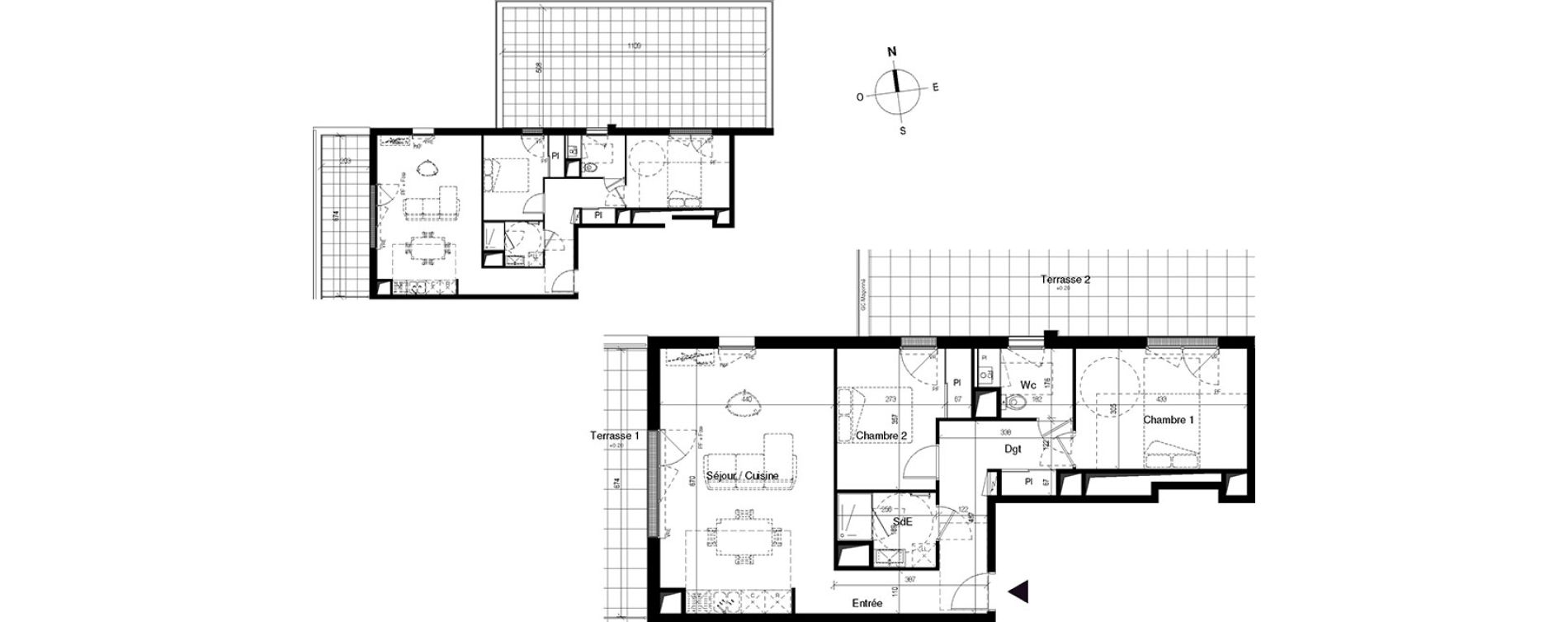 Appartement T3 de 72,98 m2 &agrave; Saint-Herblain Bellevue