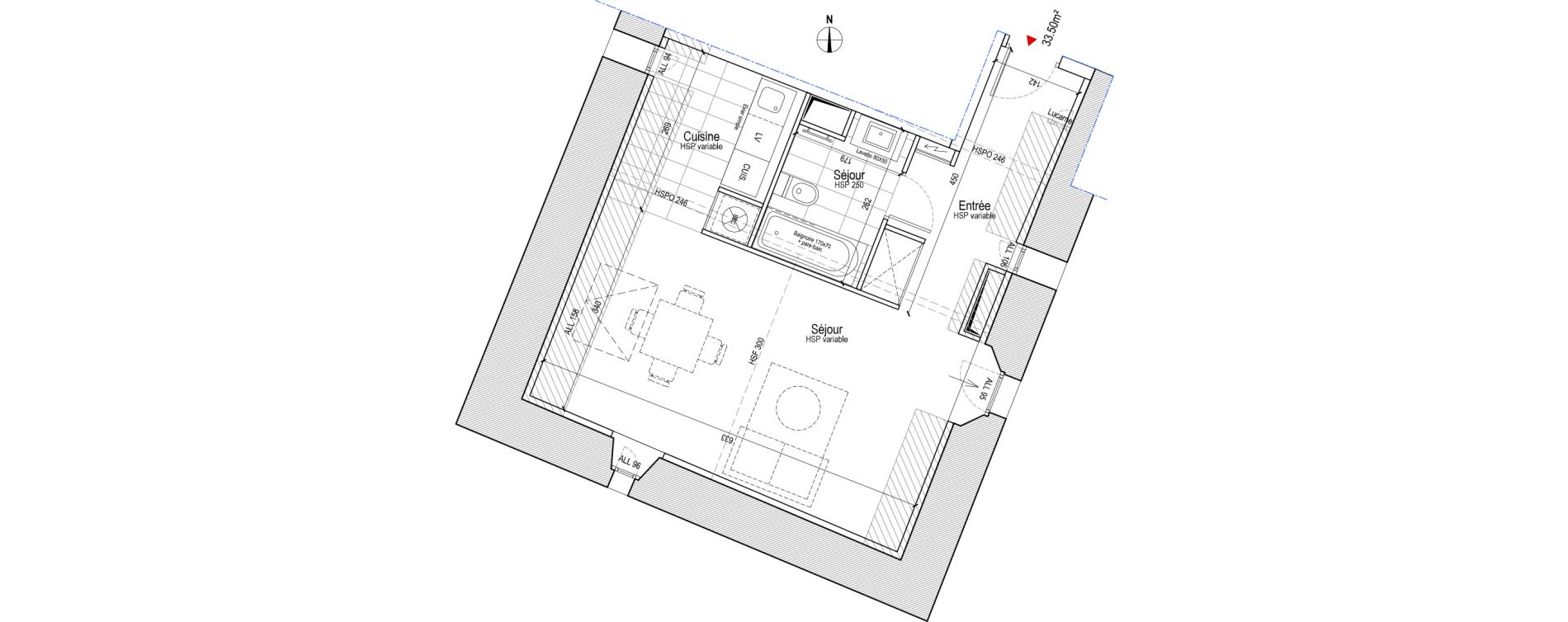 Appartement T1 de 33,50 m2 &agrave; Saint-Herblain Centre