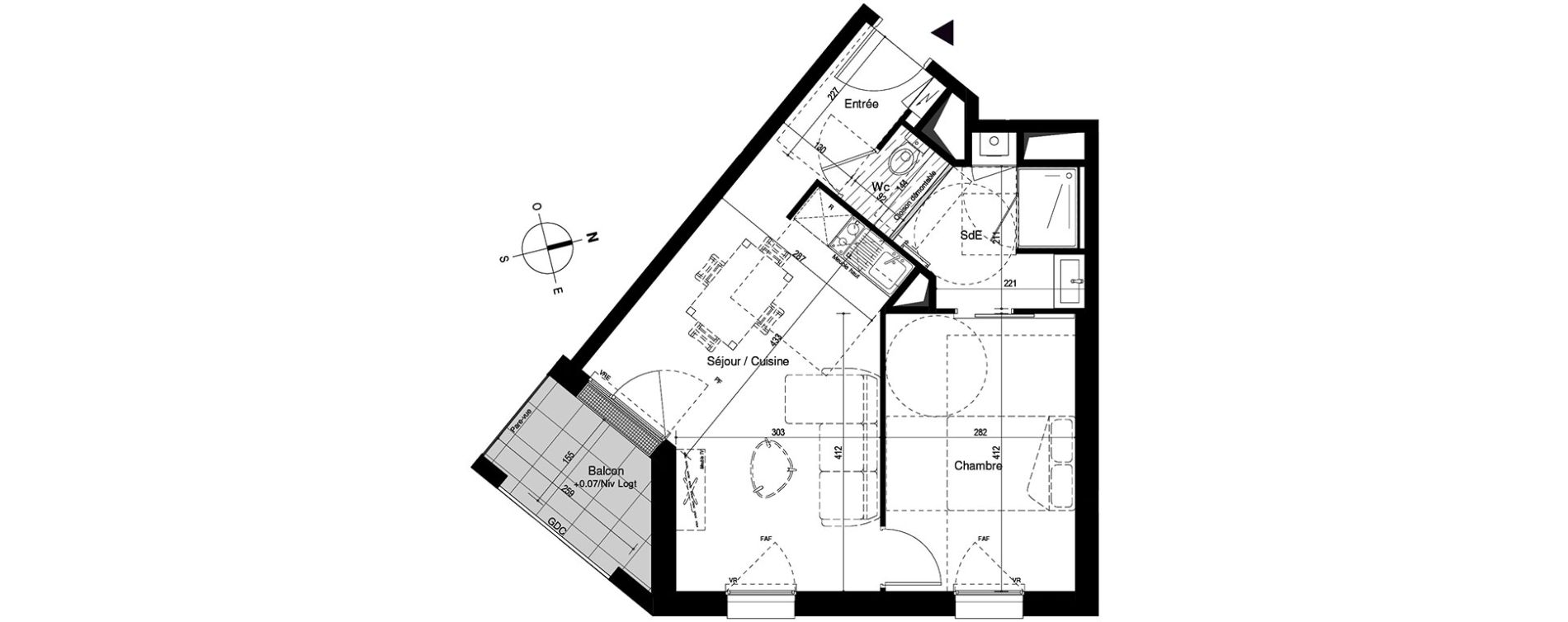 Appartement T2 de 41,24 m2 &agrave; Saint-Herblain Saint herblain bourg