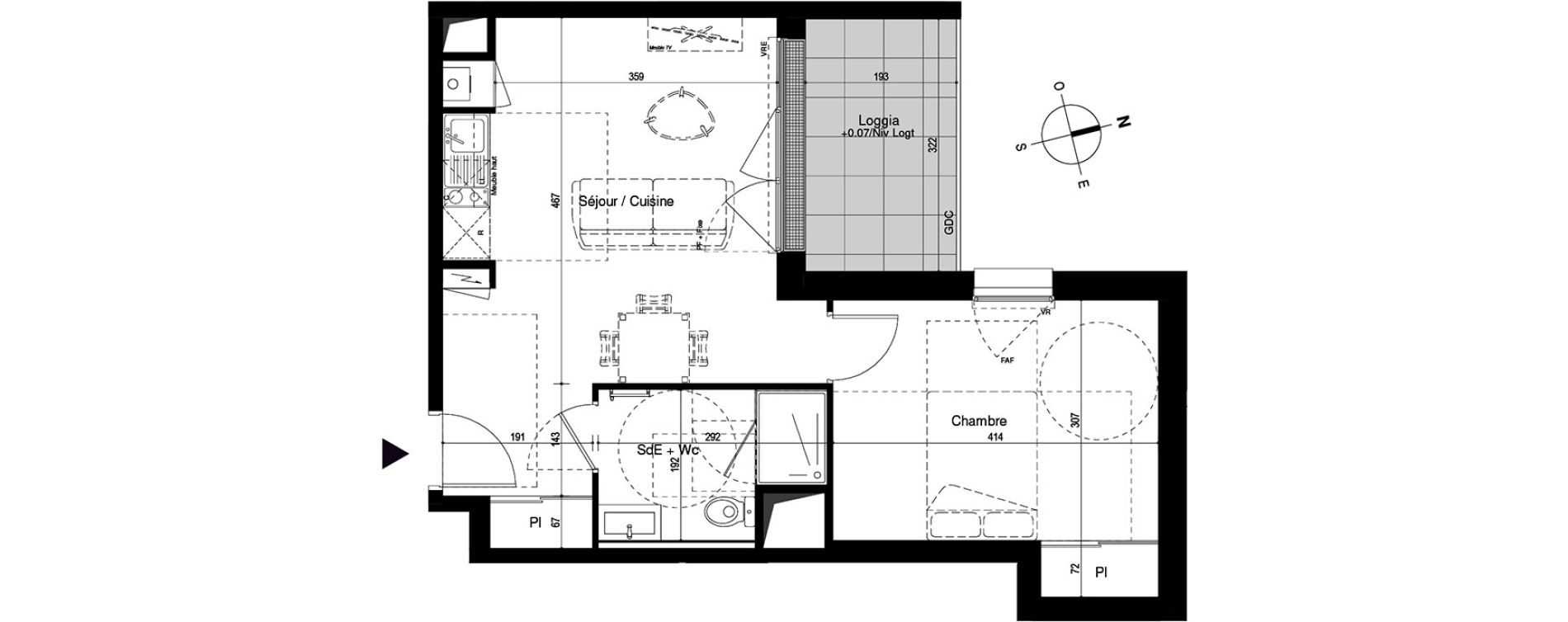 Appartement T2 de 42,34 m2 &agrave; Saint-Herblain Saint herblain bourg