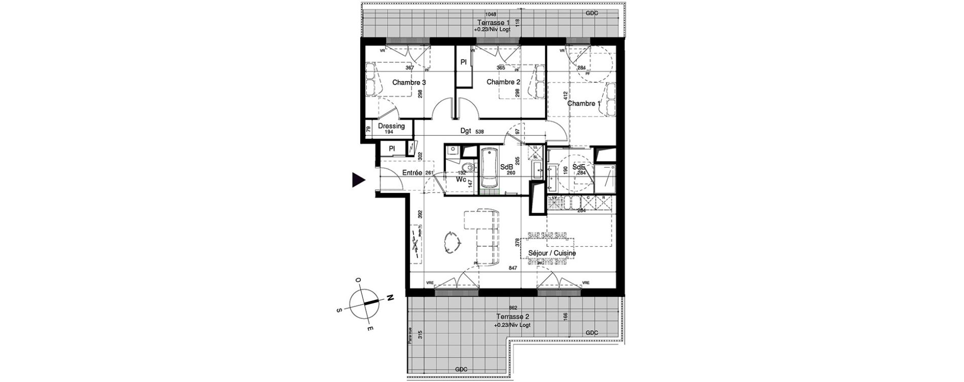 Appartement T4 de 89,32 m2 &agrave; Saint-Herblain Saint herblain bourg