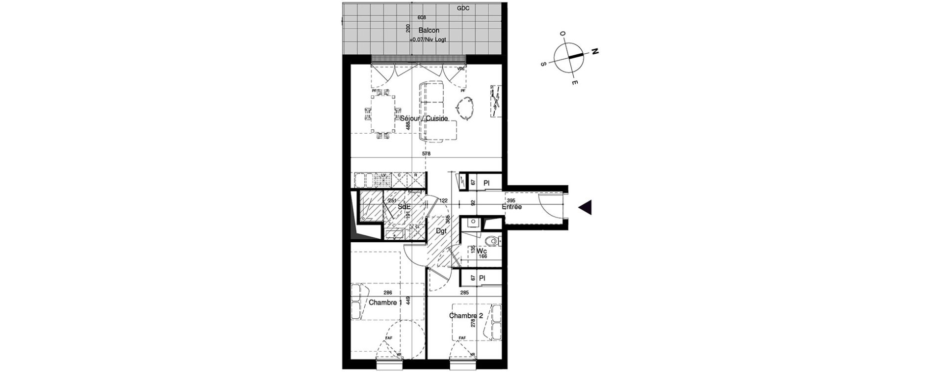 Appartement T3 de 64,61 m2 &agrave; Saint-Herblain Saint herblain bourg