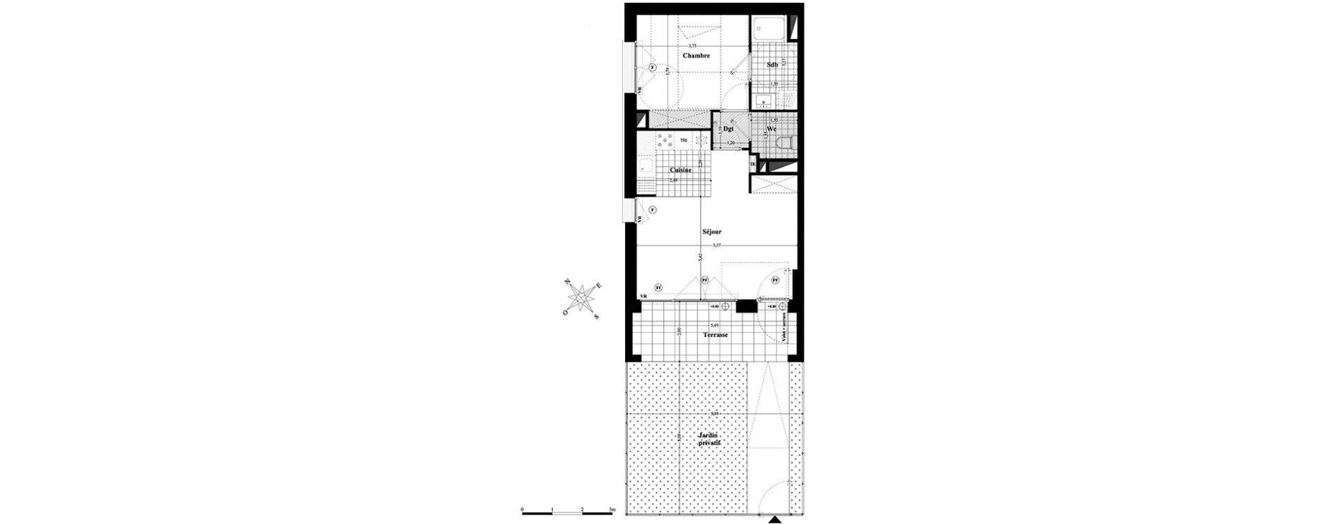 Appartement T2 de 48,00 m2 &agrave; Saint-Herblain Preux - cremetterie