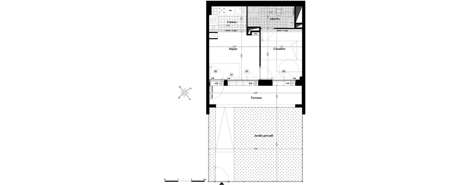 Appartement T2 de 36,10 m2 &agrave; Saint-Herblain Preux - cremetterie