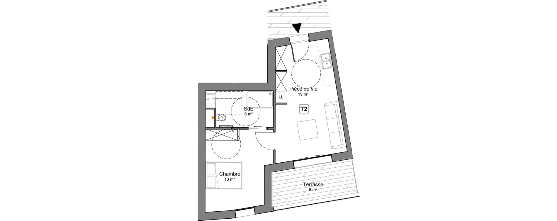 Appartement T2 de 39,00 m2 &agrave; Saint-Julien-De-Concelles Centre