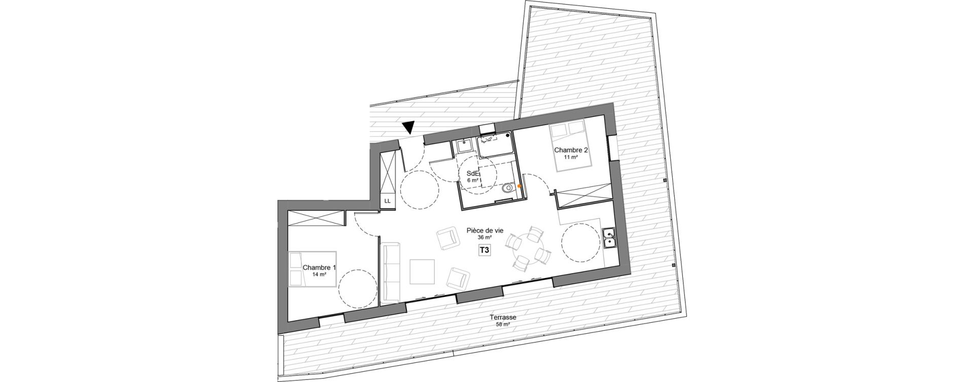 Appartement T3 de 68,00 m2 &agrave; Saint-Julien-De-Concelles Centre