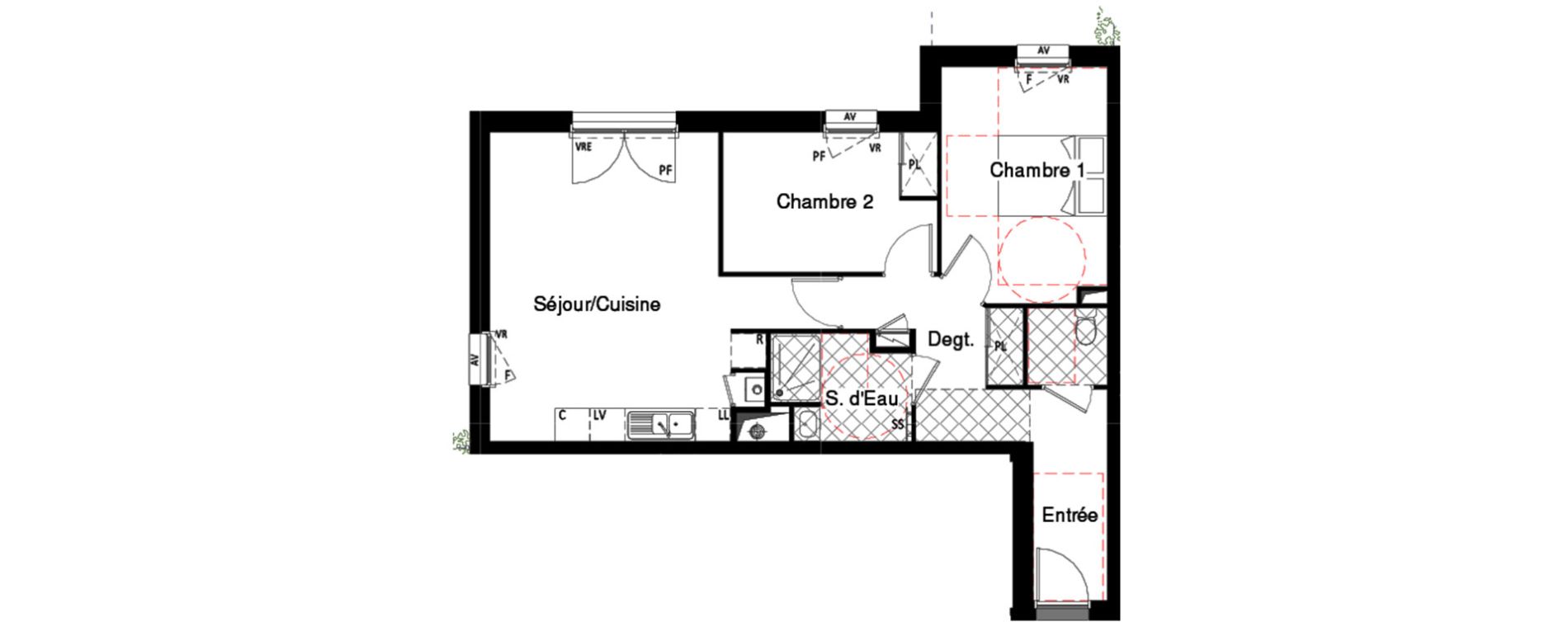 Appartement T3 de 62,45 m2 &agrave; Saint-Nazaire Ville ouest
