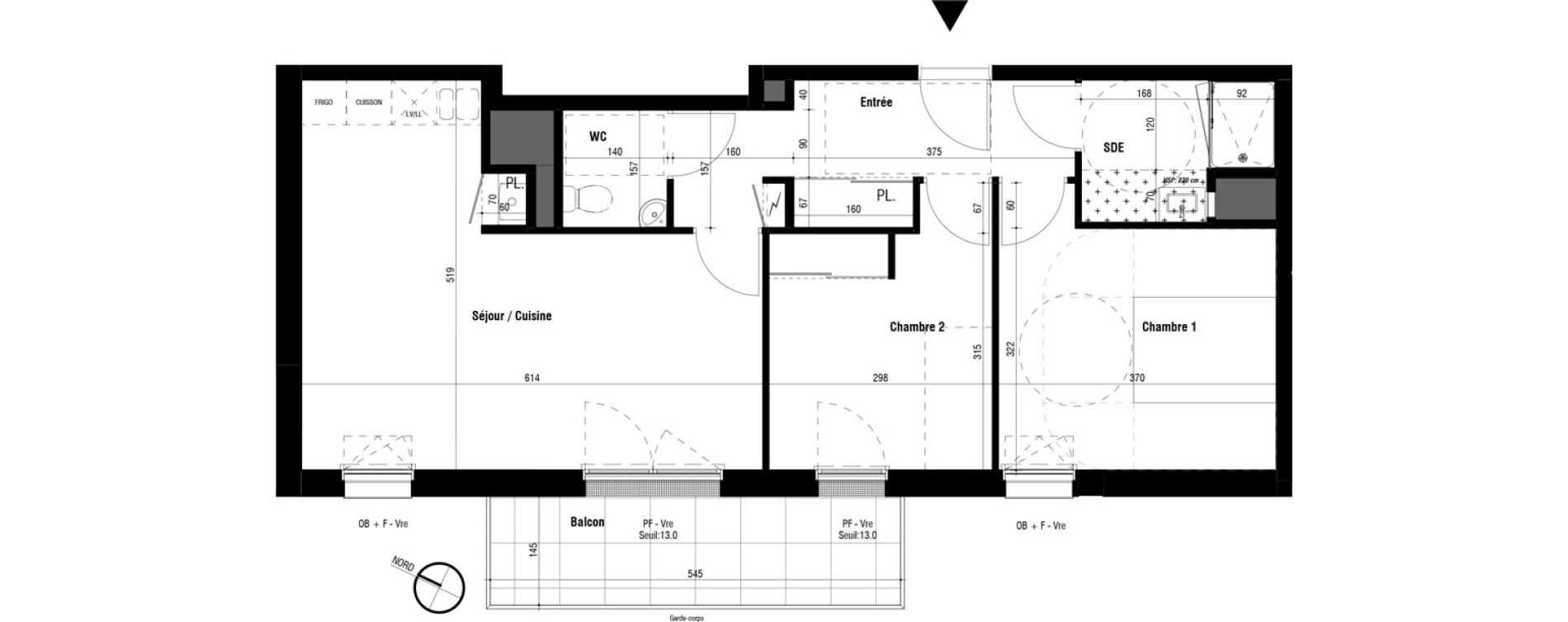 Appartement T3 de 61,80 m2 &agrave; Saint-Nazaire Jardin des plantes