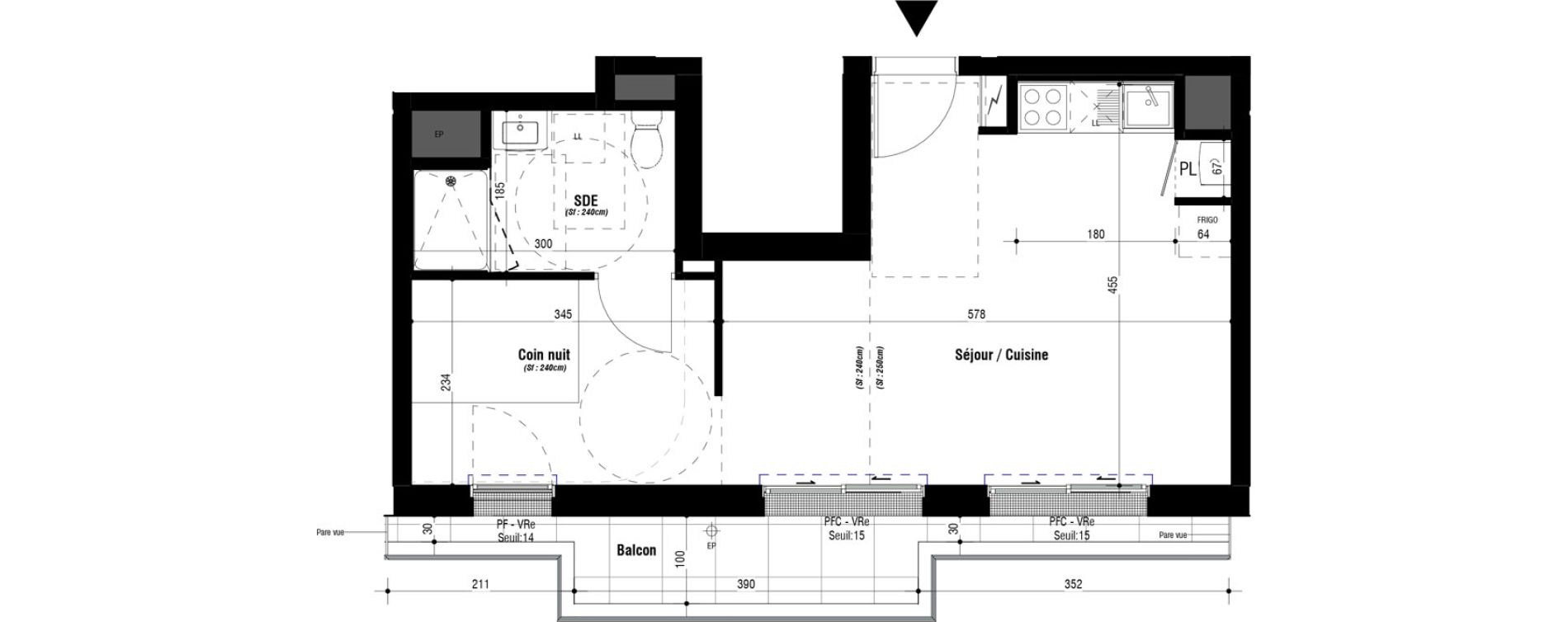 Studio de 35,56 m2 &agrave; Saint-Nazaire Jardin des plantes