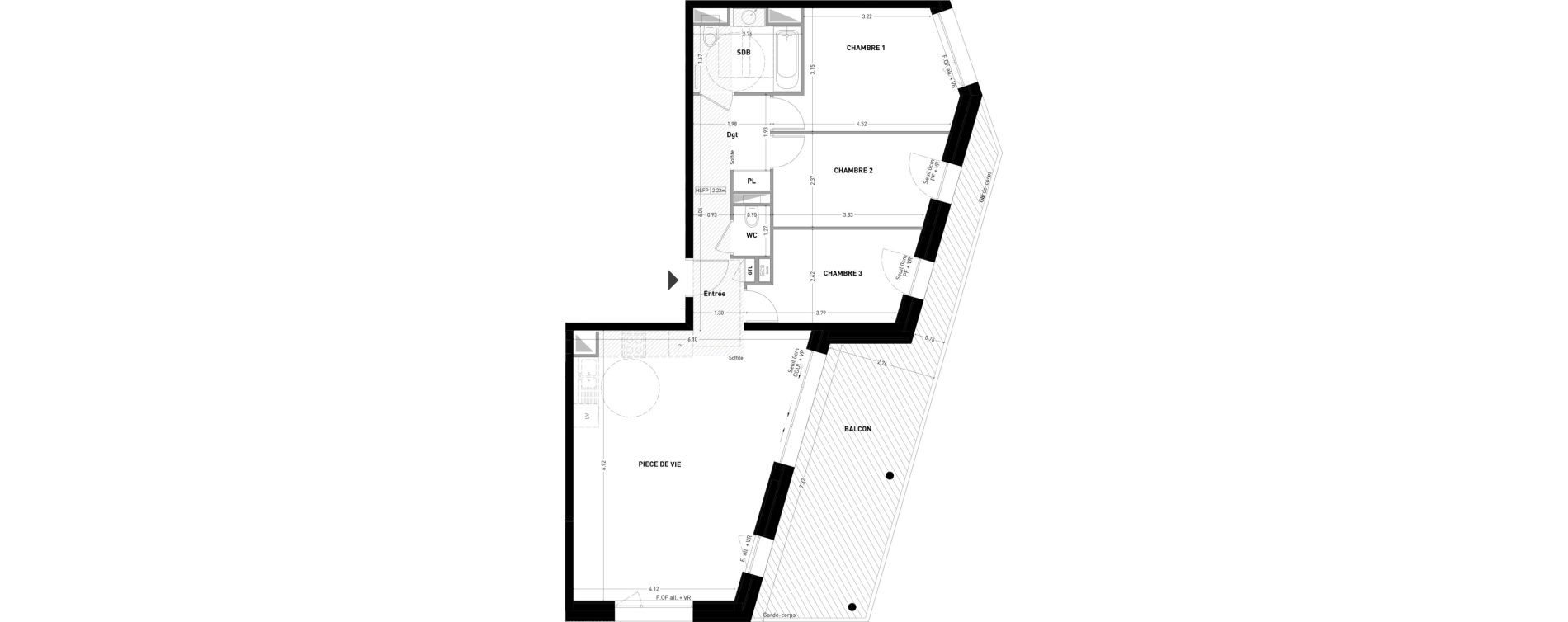 Appartement T4 de 80,97 m2 &agrave; Saint-Nazaire Chesnaie