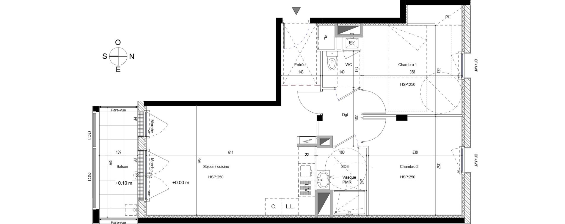 Appartement T3 de 62,81 m2 &agrave; Saint-Nazaire Cit&eacute; scolaire