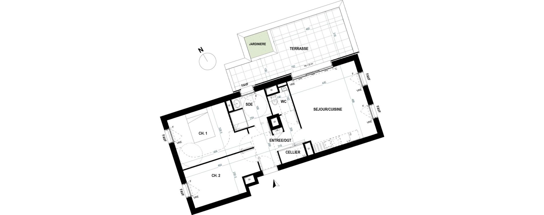 Appartement T3 de 60,30 m2 &agrave; Saint-Nazaire Gambetta
