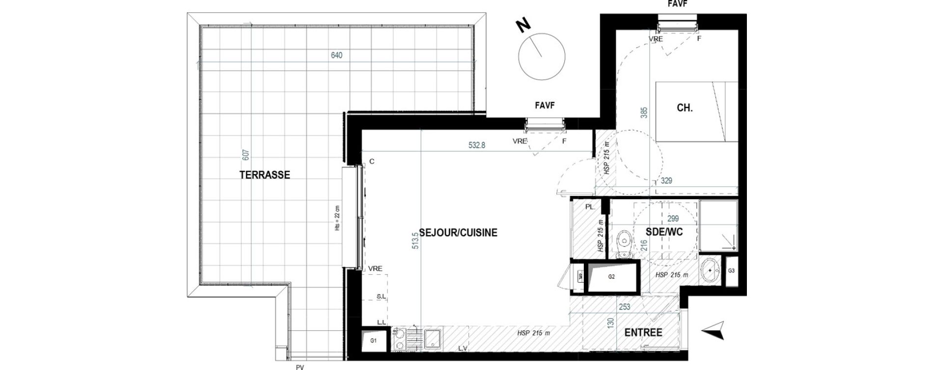Appartement T2 de 46,50 m2 &agrave; Saint-Nazaire Gambetta