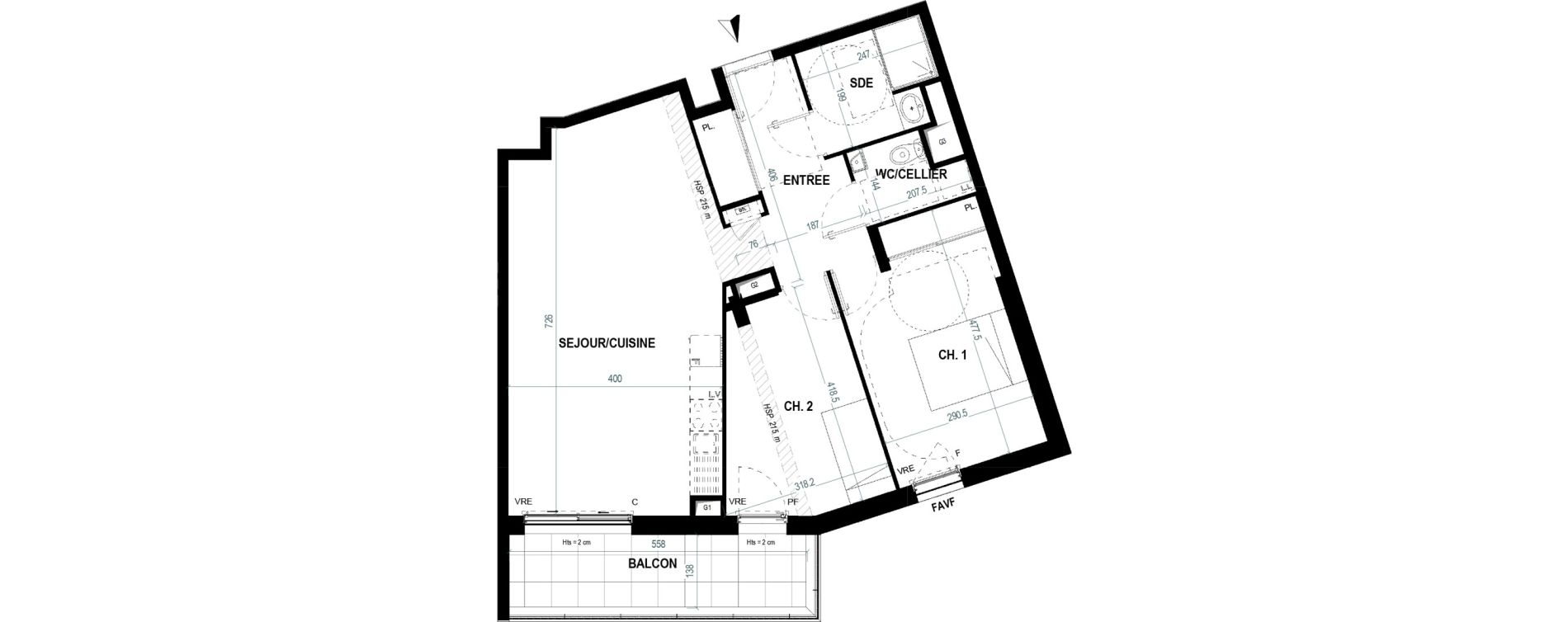 Appartement T3 de 68,40 m2 &agrave; Saint-Nazaire Gambetta