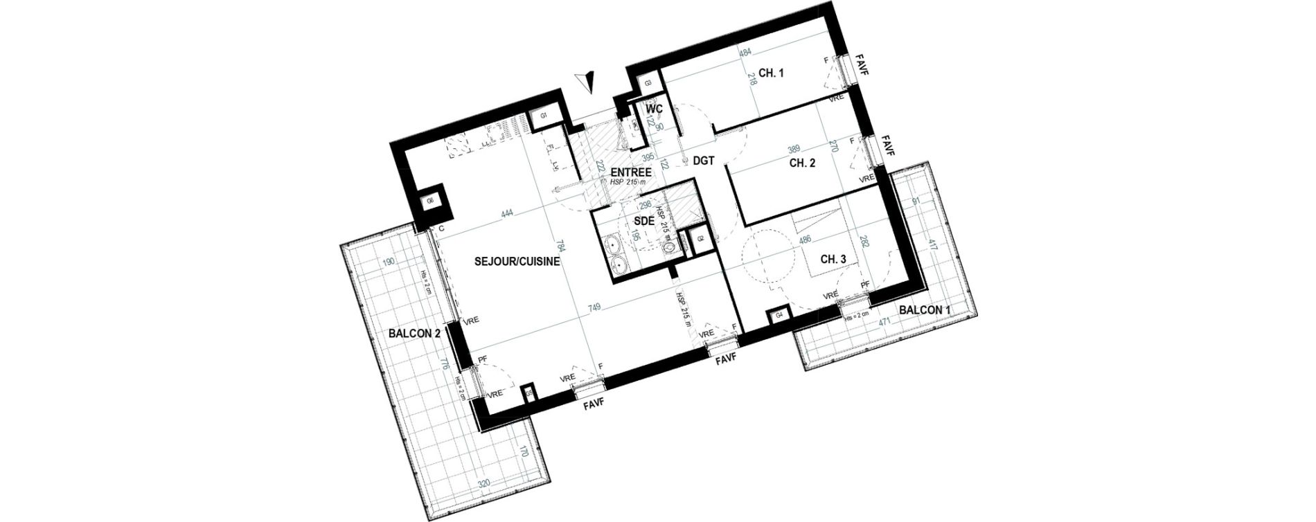 Appartement T4 de 89,40 m2 &agrave; Saint-Nazaire Gambetta