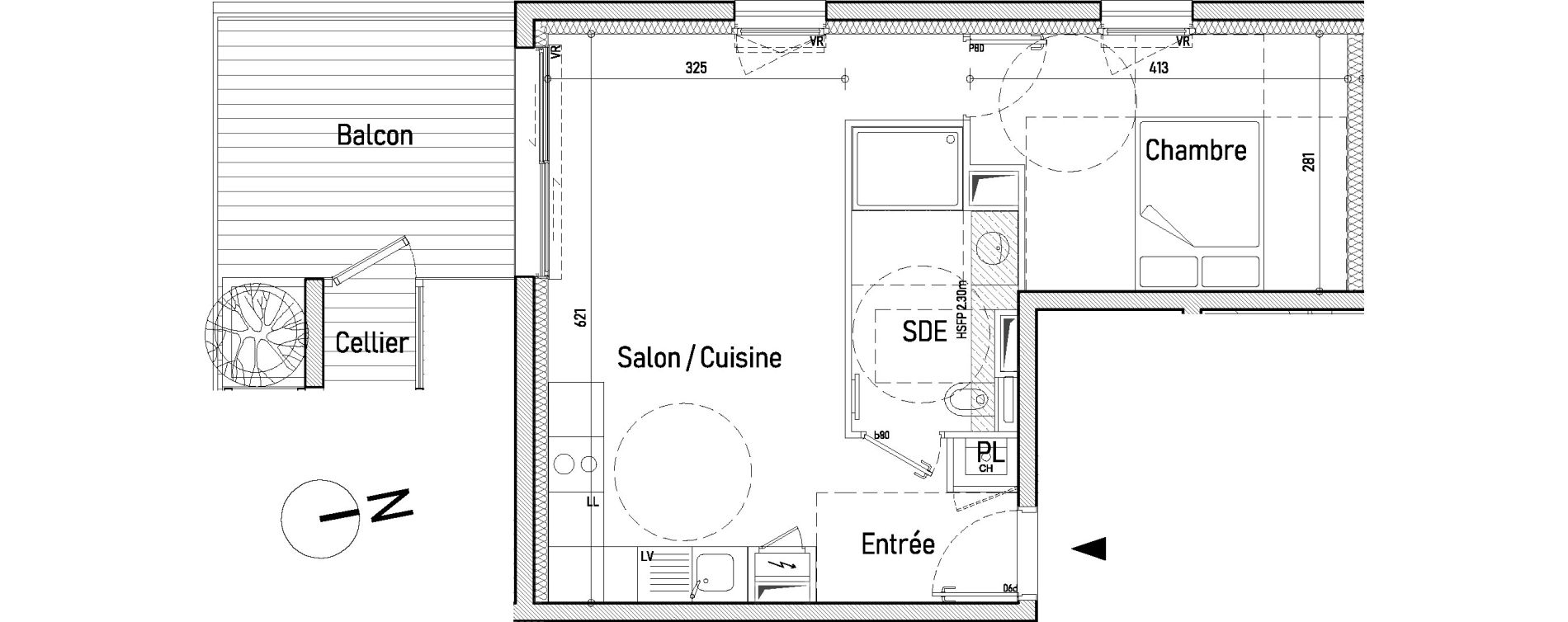 Appartement T2 de 40,40 m2 &agrave; Saint-Nazaire Le clos d ust